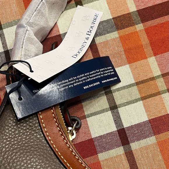 Dooney & Bourke Taupe Leather Hobo Bag - Picture 5 of 13